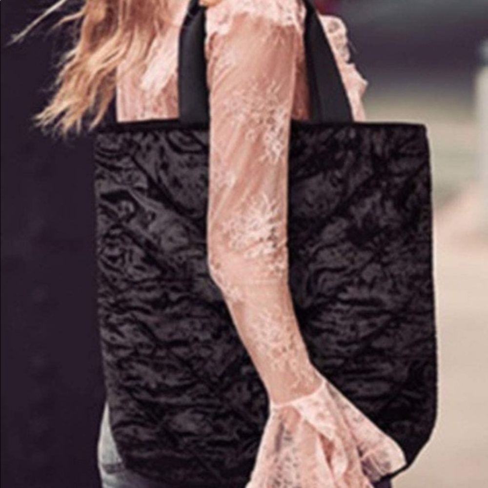 EUC Victoria's Secret Limited Edition Velvet Tote Shoulder Bag
